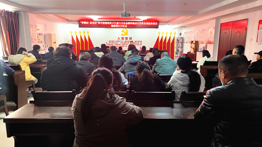 “舉旗幟?送理論”學習貫徹黨的十九屆六中全會精神桐城市百姓宣講團走進龍騰街道興元社區.jpg