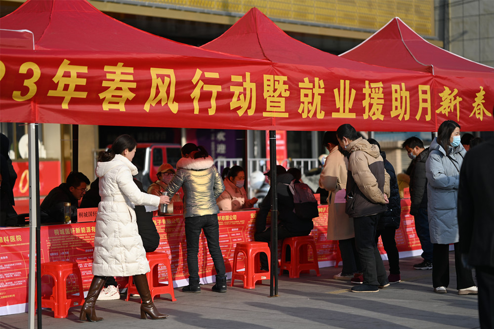 【網(wǎng)絡(luò)中國節(jié)·春節(jié)】桐城：2023年“春風(fēng)行動”暨就業(yè)援助月新春大招聘火熱進(jìn)行中1.JPG