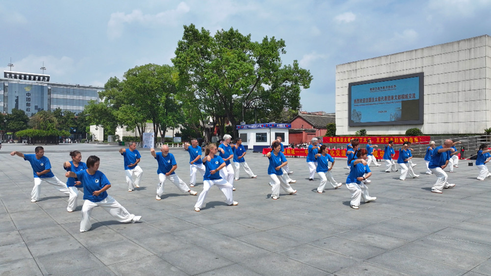 圖為法國(guó)法太極代表團(tuán)展示現(xiàn)場(chǎng).jpg
